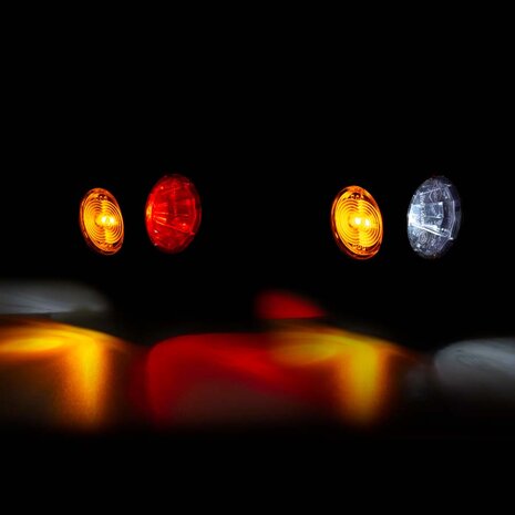 Horpol LED Stalk Marker Lamp 3-Functions + 0,5m cable Long Model Right Dark Look