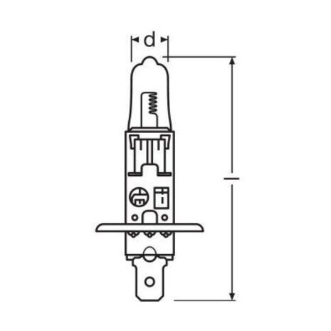 Osram H1 Halogen Bulb 12V 100W Super Bright Premium P14.5s