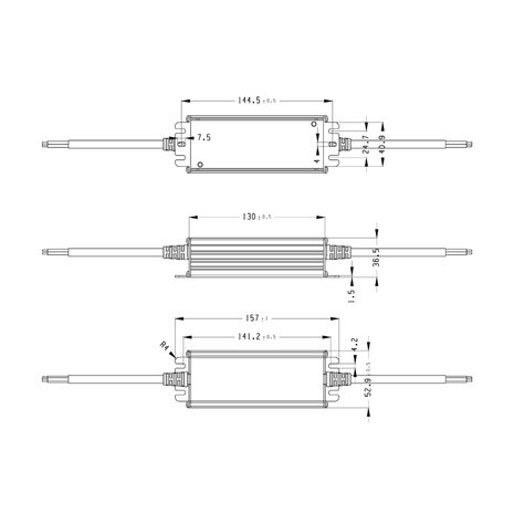 Waterproof 12 Volt DC 50W LED Driver