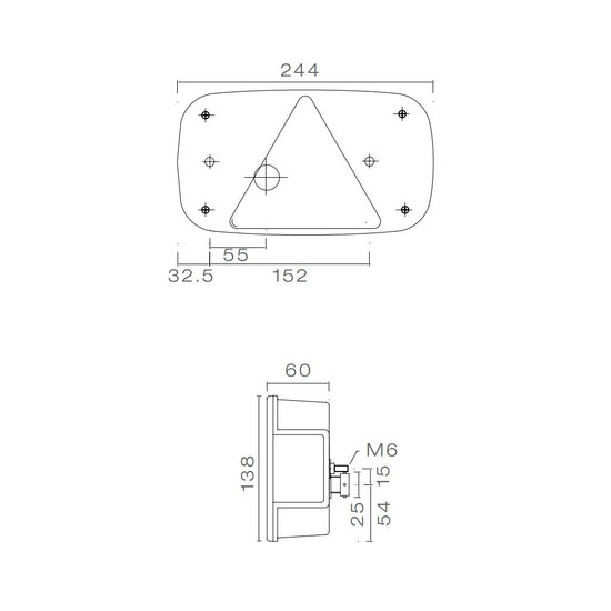 Aspöck Multipoint III Achterlicht Rechts + Zijmarkering