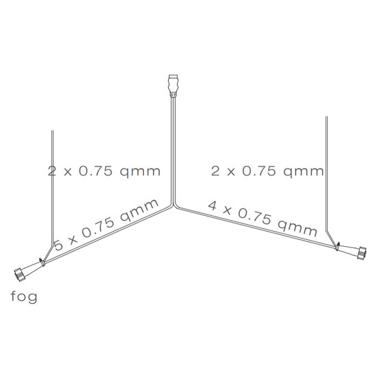 Aspöck Kabelboom 13-polige stekker 10m + 2x aftakking steekverbinder
