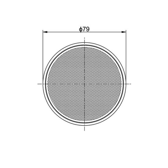 Reflector Rond Met Plakstrip Ø79mm Wit