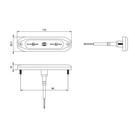 Led Flitser Smal Effect Rood