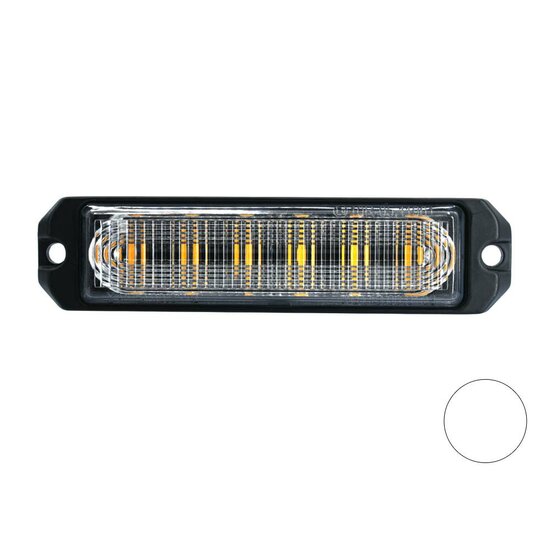 LED flitser 6-voudig ultra flat Wit