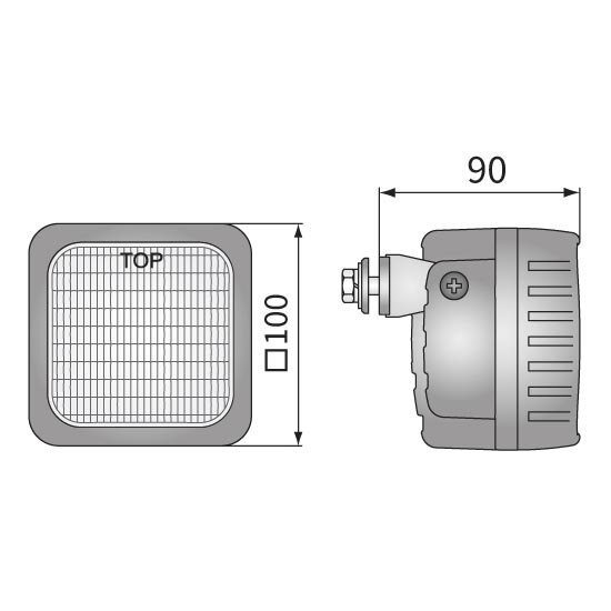 LED Werklamp Breedstraler 2500LM + Kabel + Achtermontage