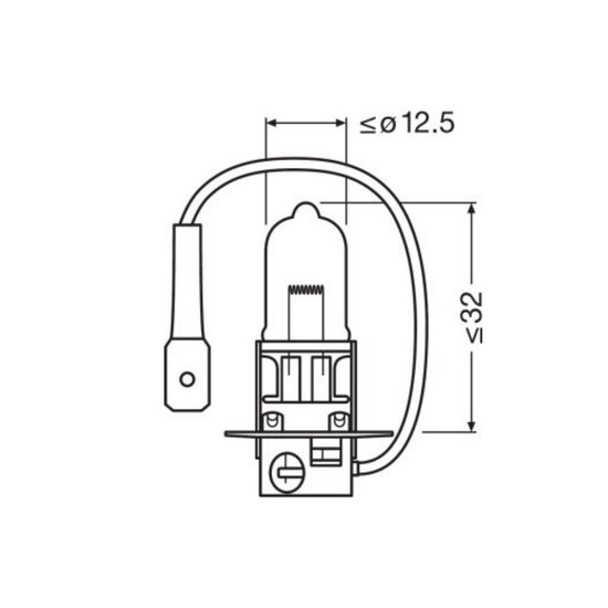 Osram H3 Halogeenlamp 12V 100W PKY22s Super Bright Premium