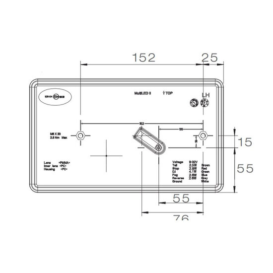 Aspöck Achterlicht Multiled II Links 5P