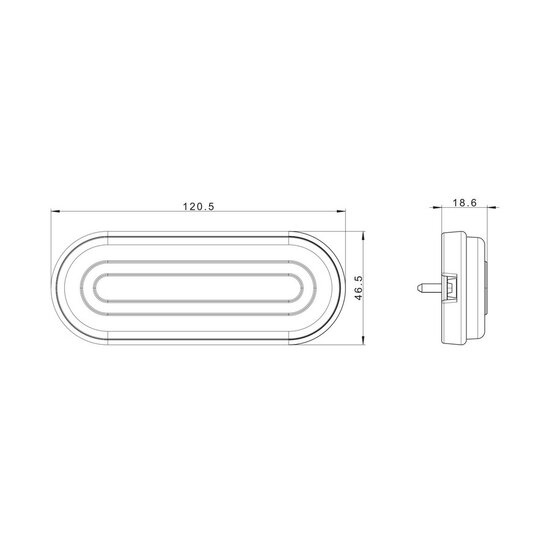 Fristom FT-072 B LED Markeringslamp Wit + Reflector