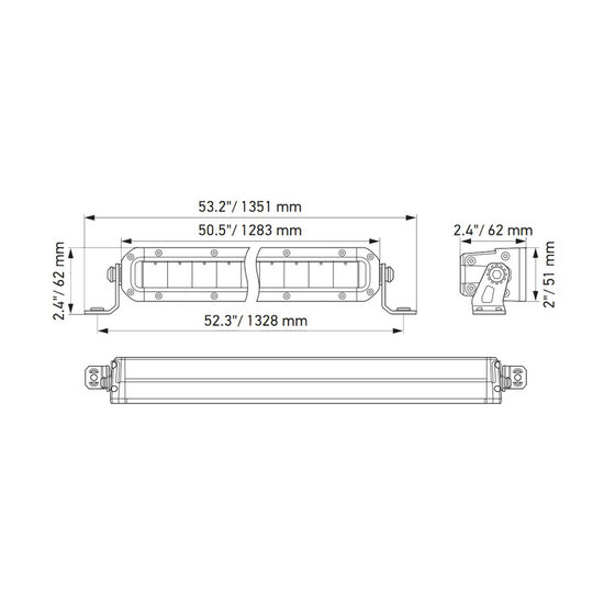 Hella Black Magic Slim LED Lightbar 50" 127CM | 1GJ 358 197-331