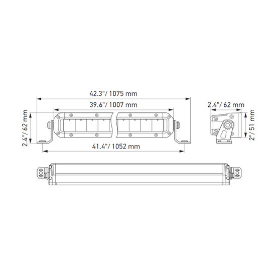 Hella Black Magic Slim LED  Lightbar 40&quot; 102CM | 1FJ 358 196-321