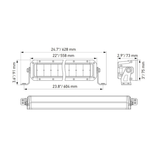 Hella ECE Black Magic Double LED Lightbar 21.5'' 55CM | 1FJ 358 196-401