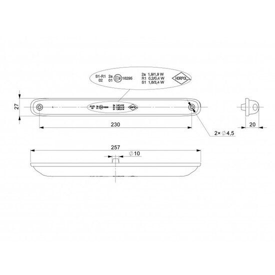 Horpol LED Rear Lamp Slim Design LZD 2246