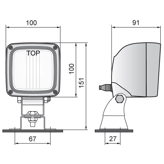HK1 Fog Lamps with U-bracket