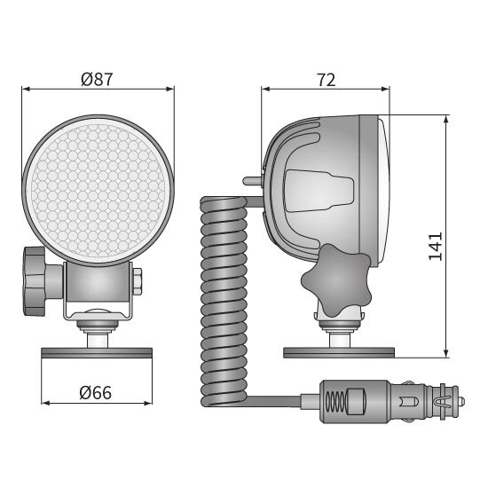 Mobiele CRC5 1000LM LED Werklamp Breedstraler