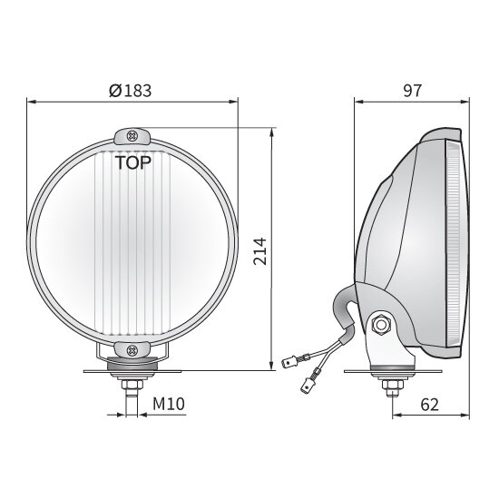 Wesem HOS2 Halogeen Verstraler Blauw LED Ring + 12V Lampjes