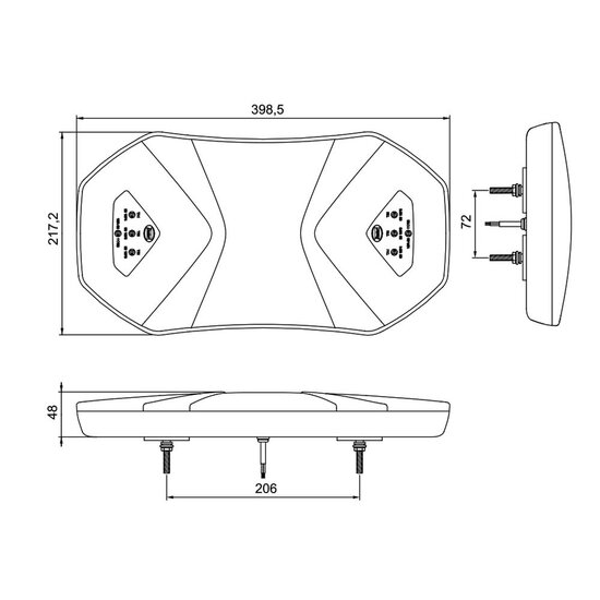 LED Zwaaibalk Magneet Rood