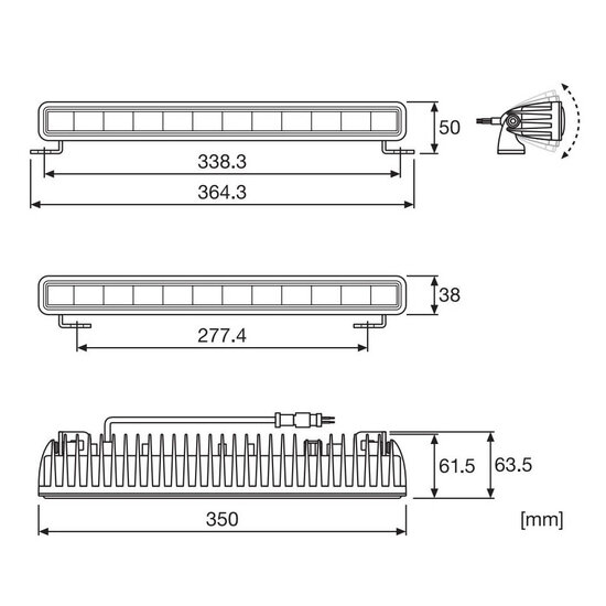 Osram LED Lightbar Combi Slim SX300-CB 35cm