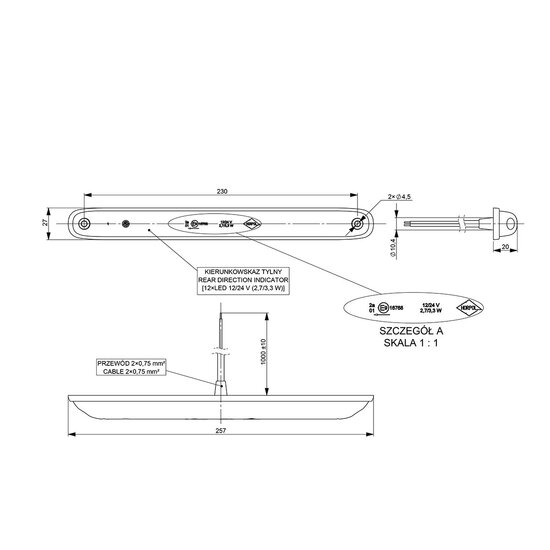 Horpol LED Dynamische Richtingaanwijzer Slim Design LKD 2249