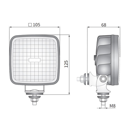 Wesem CRK2 LED Werklamp 800 LM + 50cm Kabel