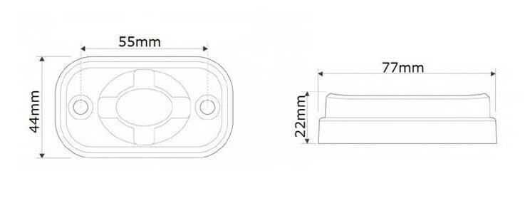 LED Autolamps Compact Clearance Lamp 12-24V