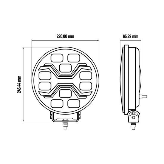 X-Spider Toxic LED Spotlight Round | DRL + LED Flasher