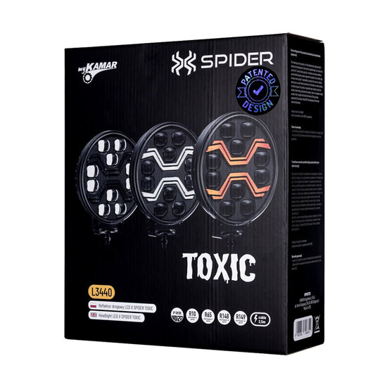 X-Spider Toxic LED Spotlight Round | DRL + LED Flasher