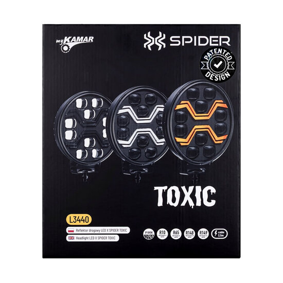 X-Spider Toxic LED Spotlight Round | DRL + LED Flasher