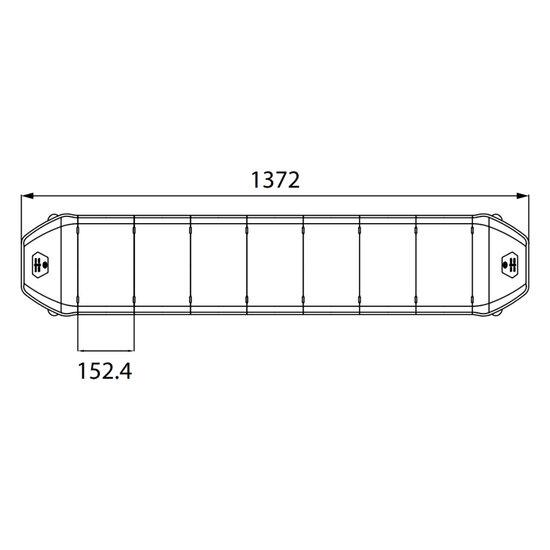 Dasteri LED Light Bar Orange 137CM + Work Light + Remote Control