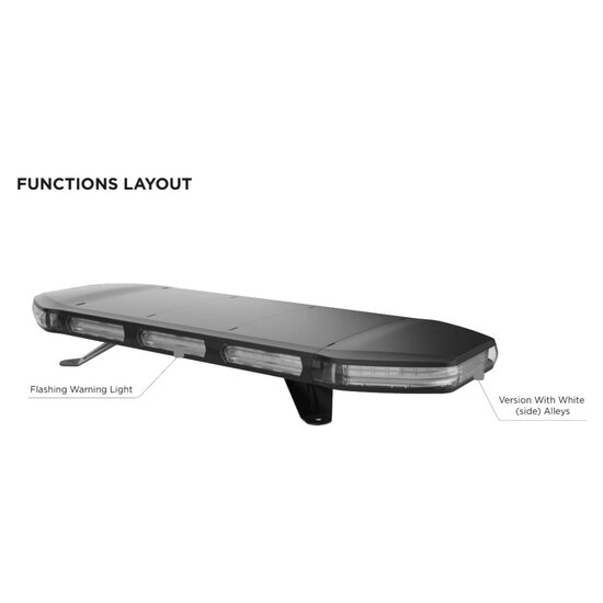 Dasteri LED Light Bar Orange 137CM + Work Light + Remote Control