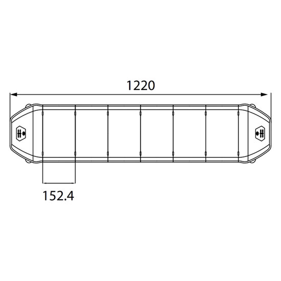 Dasteri LED Light Bar Orange 122CM + Work Light + Remote Control