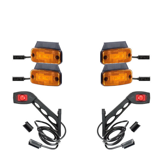 SET-201 | 2x Breedtelampen + 4x Markeringslamp Oranje
