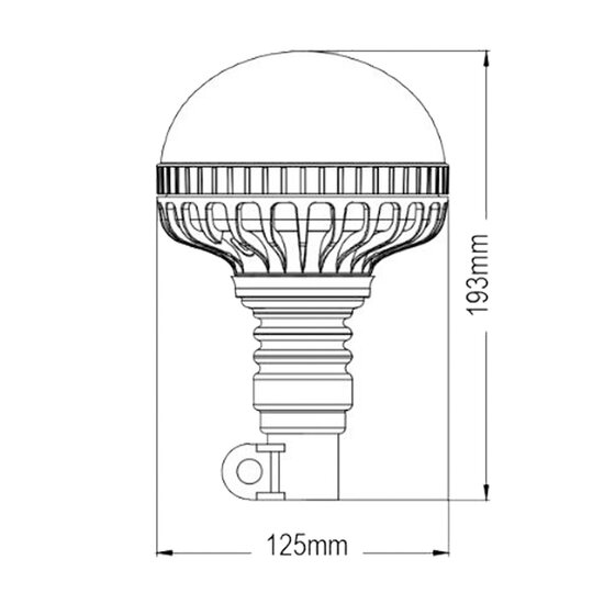 LED Beacon Orange 12-24V | DIN Mount