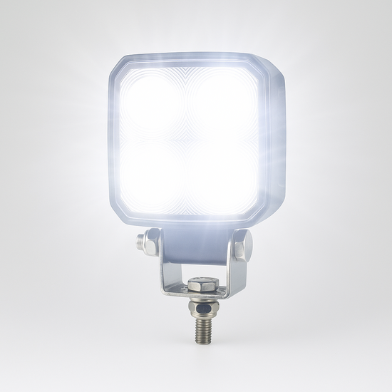 32W LED Work Light + Built-in Orange Warning Light