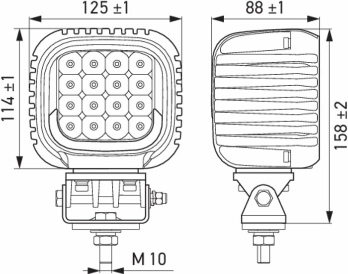 Hella S5000 2.0 LED Flood Light 5000 lm + White/Amber Position