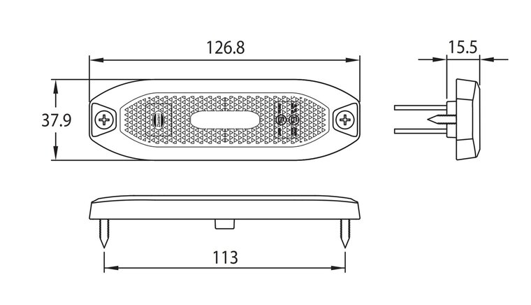 LED Side Marker Orange