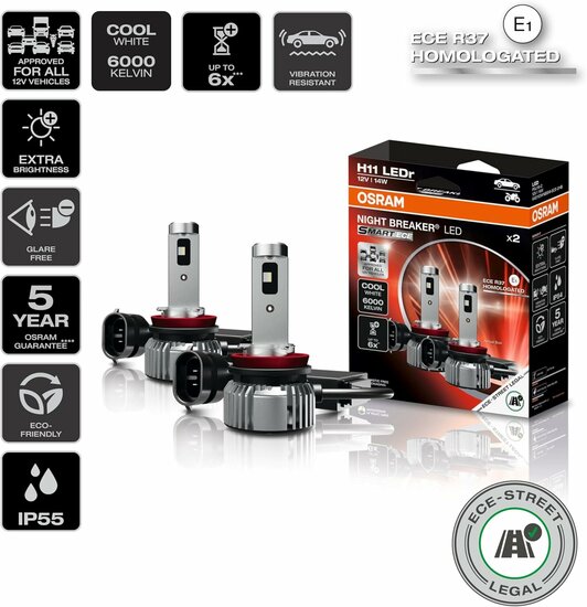 Osram Night Breaker LED Smart ECE H11 Set