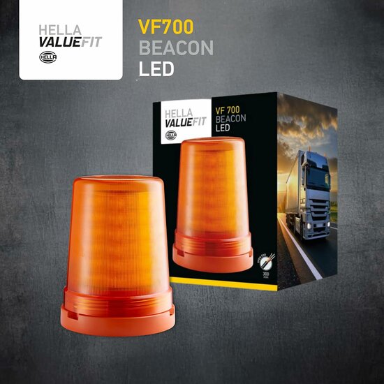 Hella VF700 LED Zwaailamp Oranje 12-24V