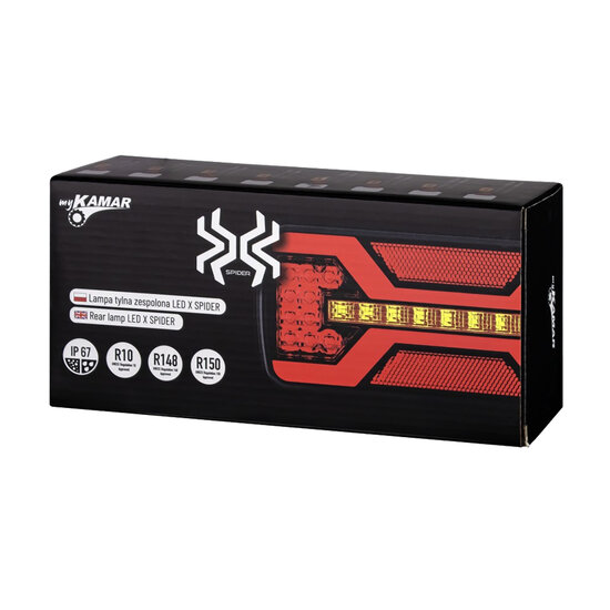 X-Spider LED Rear Light + Fog Light | 5P Bayonet | Left