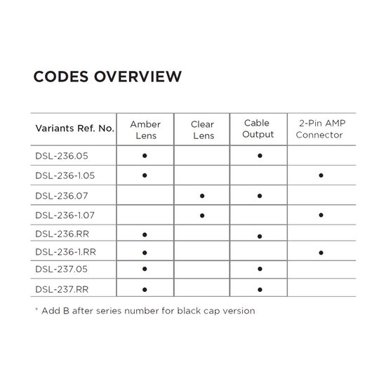 Dasteri LED Side Direction Indicator Lamp DSL-237.05