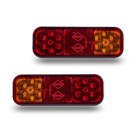Set of LED Tail Lights 2 Meter Cable Left + Right