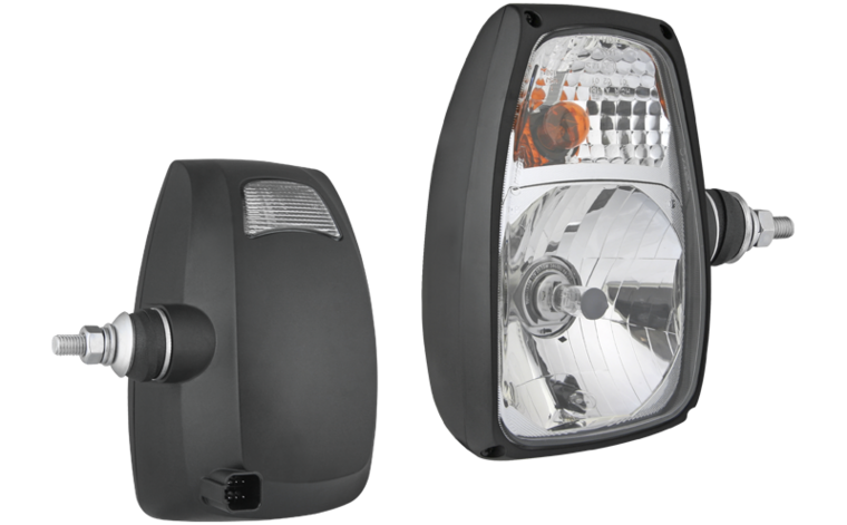 RGV1B Headlamp Right | Vertical | with direction indicator 12V