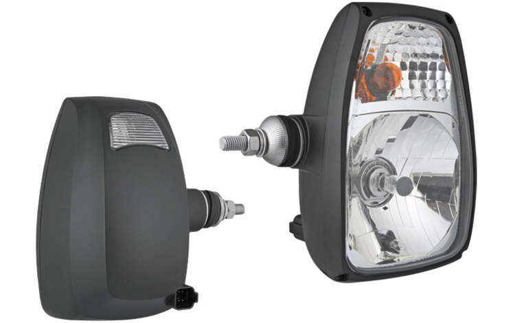 RGV1B Headlamp Left | Vertical | with direction indicator 12V