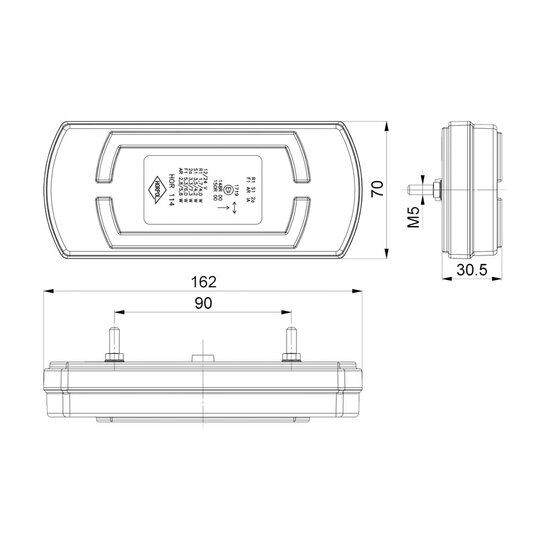 Horpol LED Taillight CLEOmax 4-functions LZD 2841