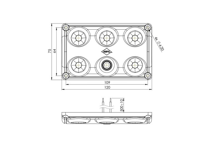 Horpol LED Interior Lamp Black 12-24V | Three Modes