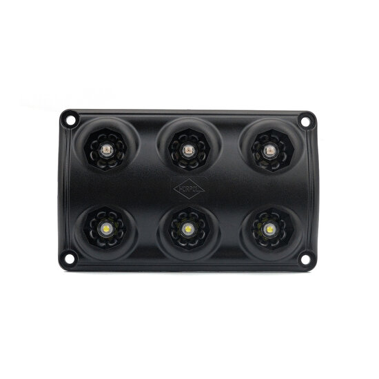 Horpol LED Interior Lamp Black 12-24V | White + Red