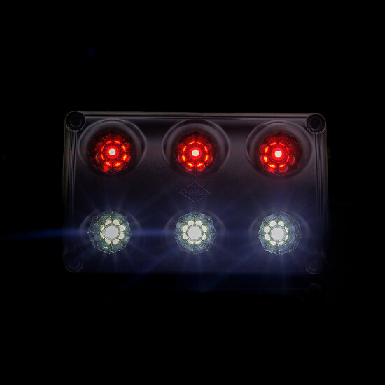 Horpol LED Interior Lamp Black 12-24V | White + Red