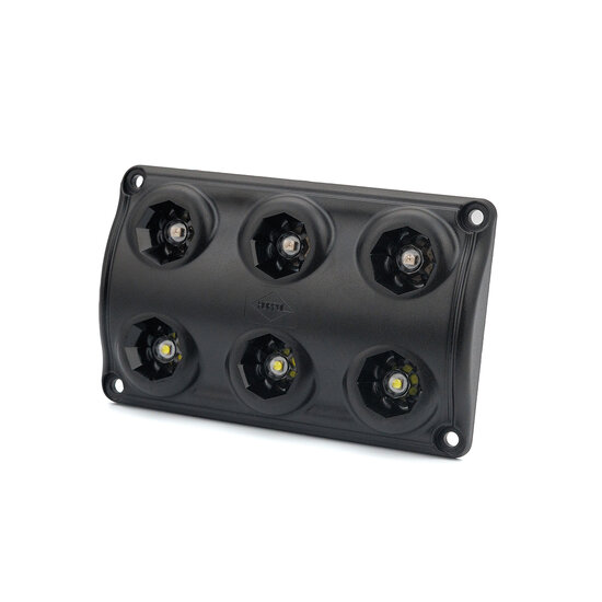 Horpol LED Interior Lamp Black 12-24V | White + Red