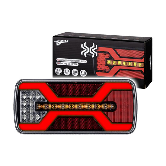 X-Spider LED Tail Light |+ Reversing Light | License Plate Light | 5P Bayonet | Right