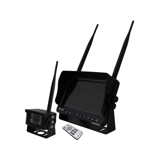 7" R&uuml;ckfahrkamera-Set Drahtlos | Quad-Ansicht