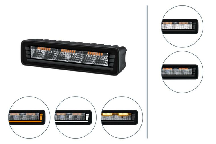HELLA Black Magic Edgeless Pro Mini 7 inch LED Lightbar | 2,154 lumens